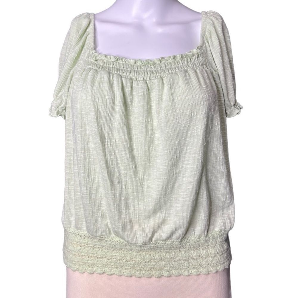 The General Good Ruffle Puffy Short Sleeve Top Size Small